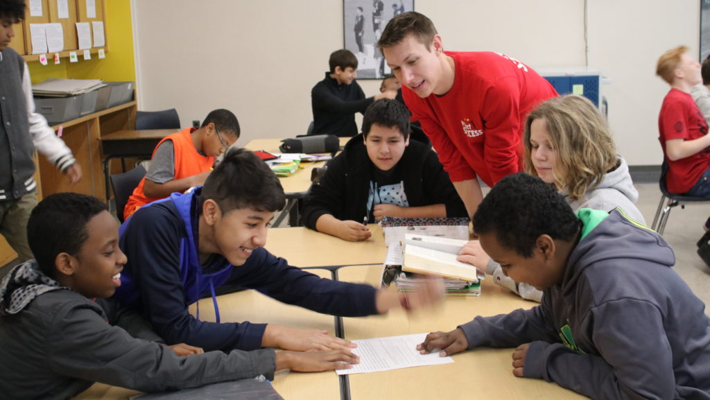 PS Facilitator Micah in a workshop at Northeast in 2016.