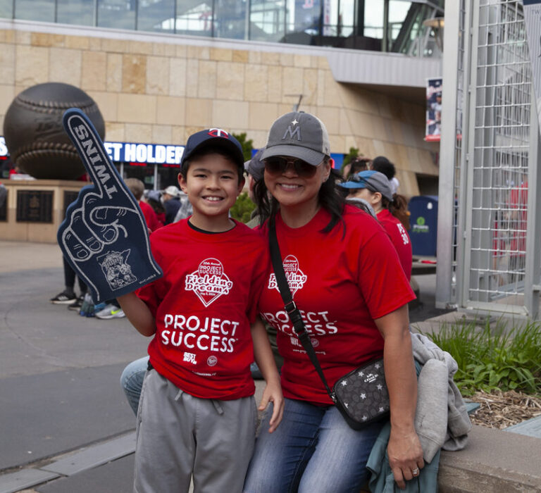 A family at the Fielding Dreams event.