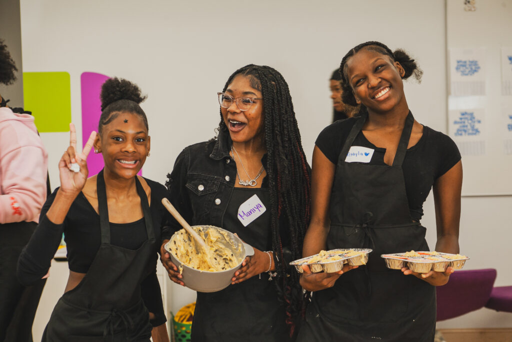 PS Institute students showing their baking creations