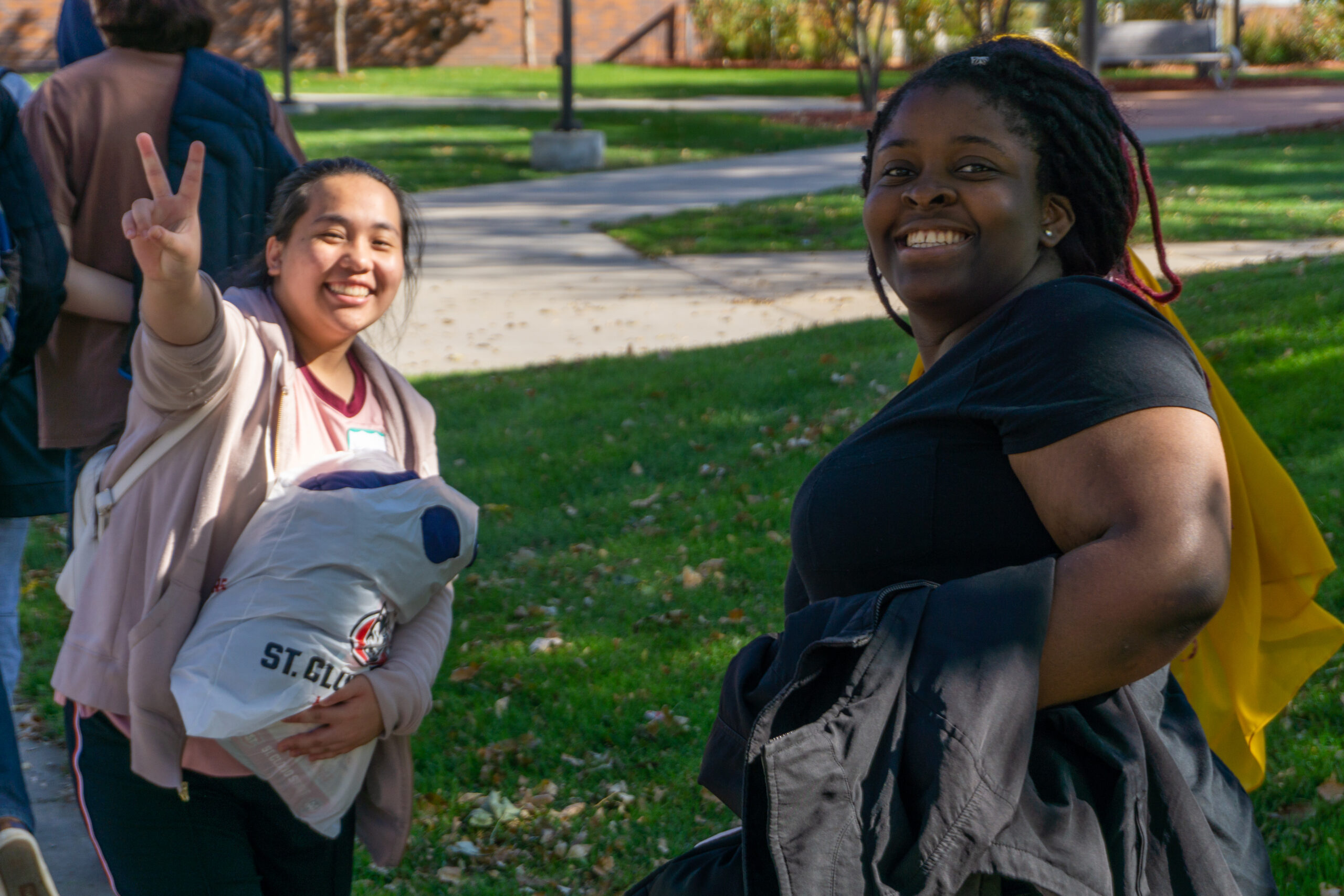 Students posing on a PS College tour